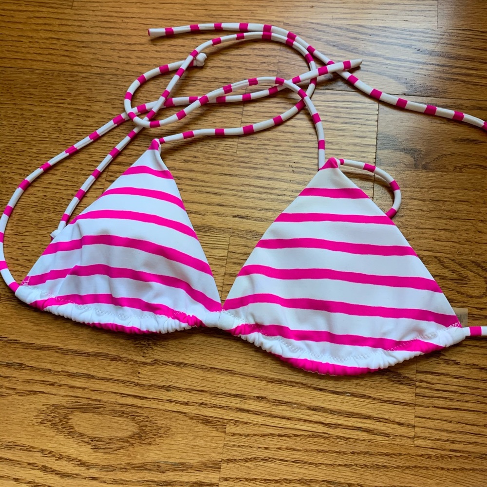 Victoria’s Secret Striped Triangle Bikini Top